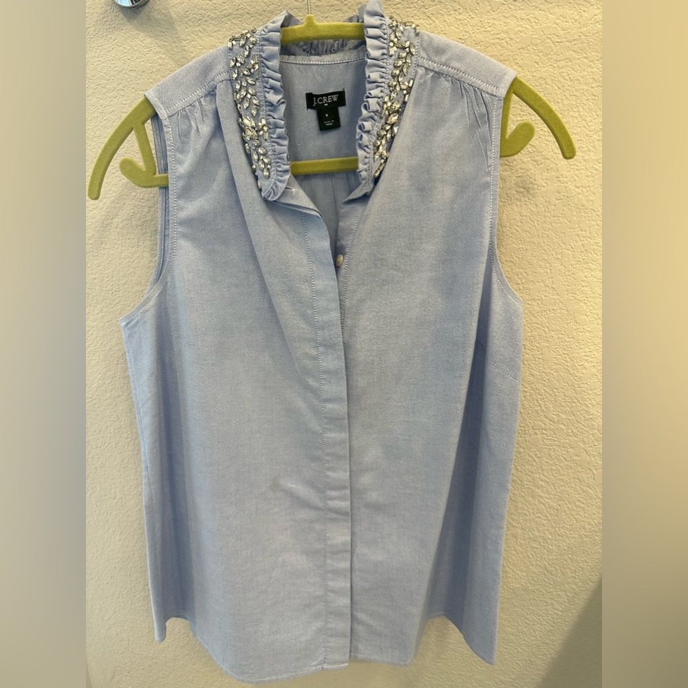 J. Crew Beaded Blouse